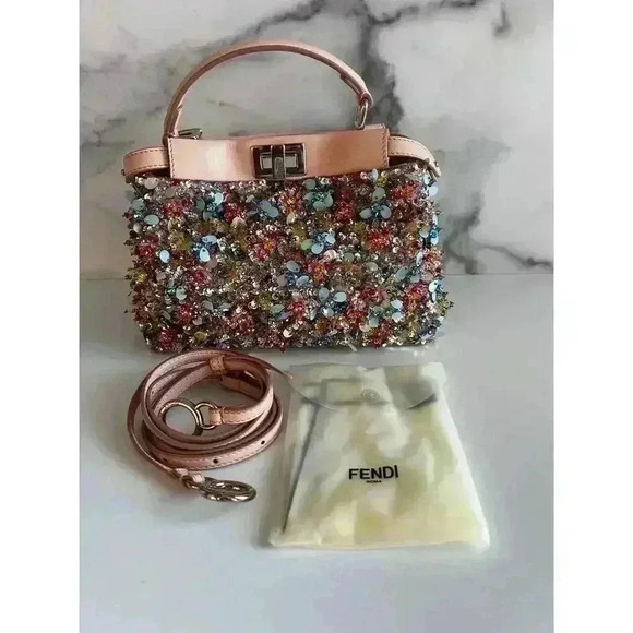 Fendi multi sequin & rhinestones peekaboo small size - Picture 3 of 9